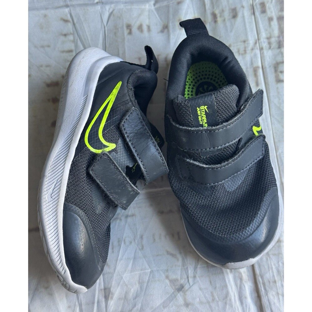 Nike Toddler Hook & Loop Low Top Mesh Sneakers Gray/Green/White US 8C